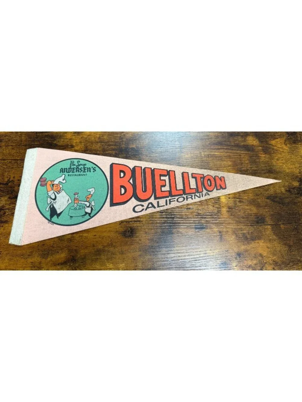 Vintage Buellton, California pennant Andersen's Restaurant